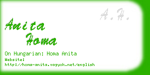 anita homa business card